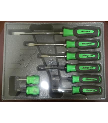 Amazon.com: Snap-On 7 Piece Combination Screwdriver Set, 4-Flats